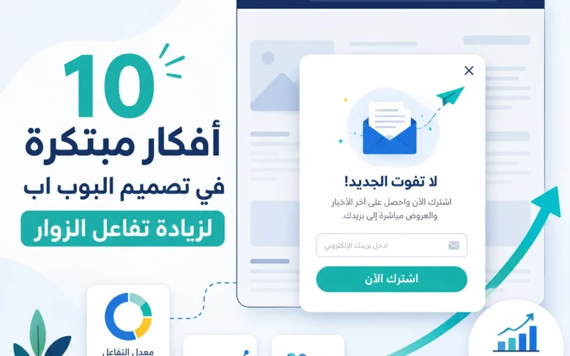 10 أفكار مبتكرة في تصميم البوب اب لزيادة تفاعل الزوار