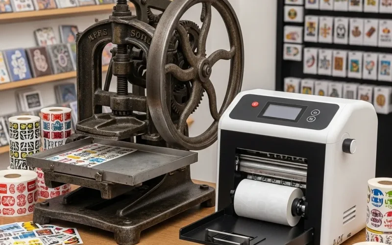 تاريخ طباعة الاستيكر