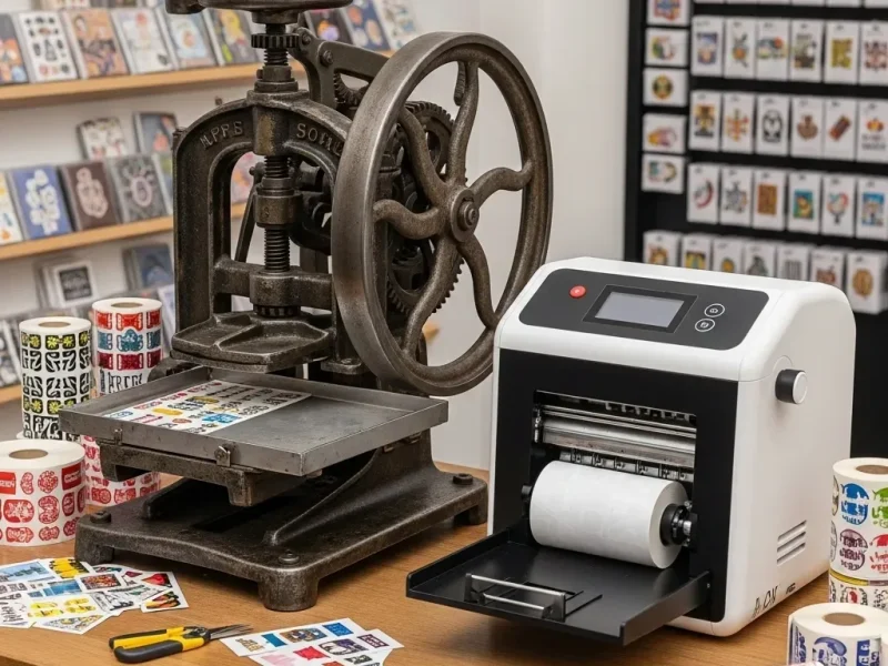 تاريخ طباعة الاستيكر