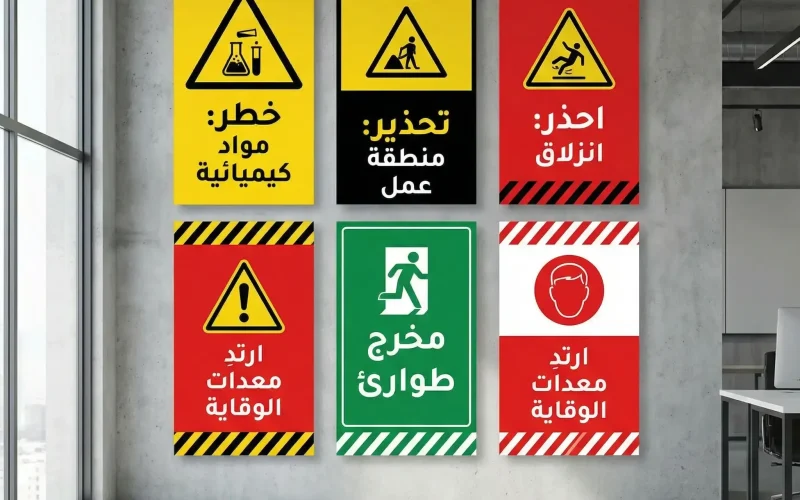 لوحات السلامة والتحذير